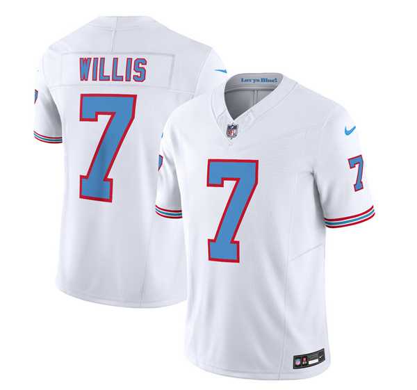 Men & Women & Youth Tennessee Titans #7 Malik Willis White 2023 F.U.S.E. Vapor Limited Throwback Jersey,We sell and wholesale Men & Women & Youth Tennessee Titans #7 Malik Willis White 2023 F.U.S.E. Vapor Limited Throwback Jersey on line form chian!